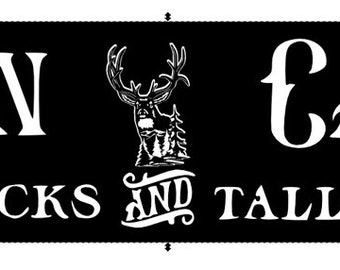 man cave big racks tall tales deer mancave DXF svg file only