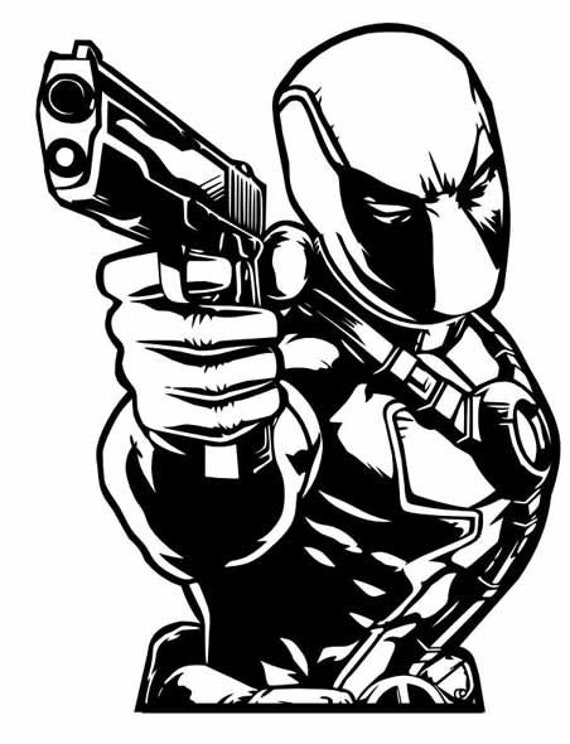 Download Deadpool Sci Fi Super Hero Dxf Svg File For Plasma Laser Etsy