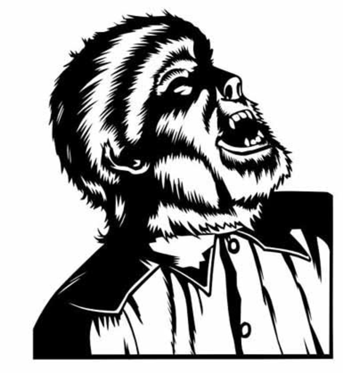 Werewolf Halloween Horror Scary DXF SVG File for Plasma, Laser ...