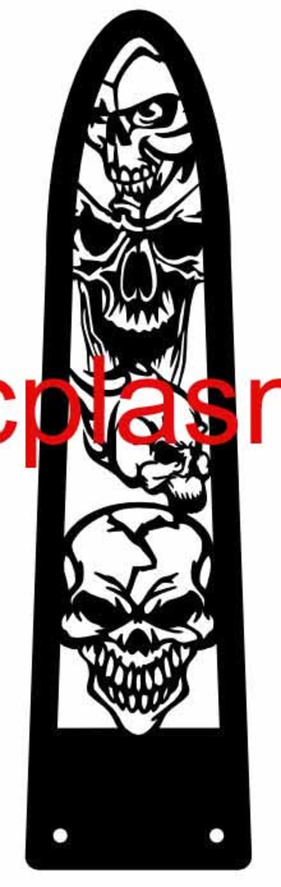 Can Am Trike Sissy Bar Skulls or Generic DXF SVG Files ONLY Etsy