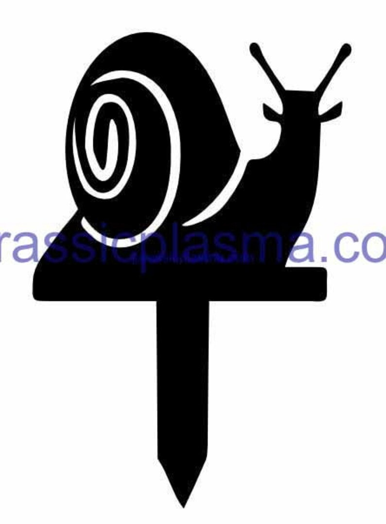 water jet vinyl vector laser snail garden stake DXF SVG file for Plasma