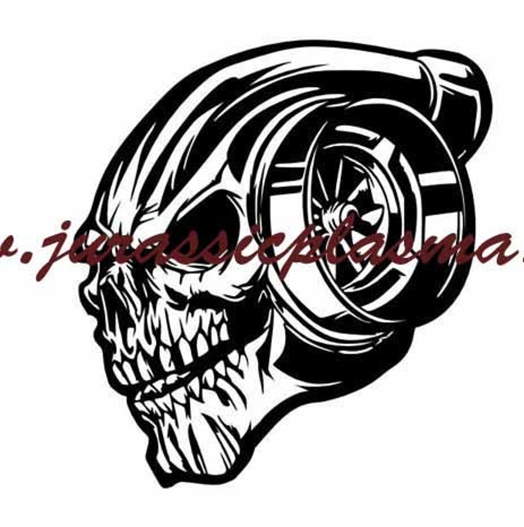 Turbo Skull DXF SVG File for Plasma, Laser, Water Jet Vinyl Vector - Etsy