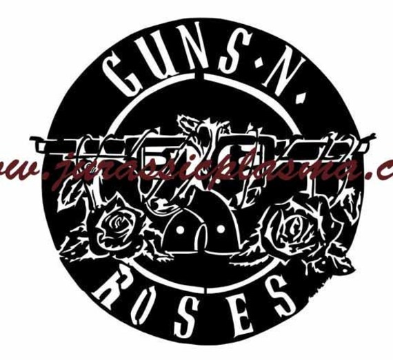 Guns N Roses Sign Dxf Svg File For Plasma Laser Water Jet Etsy