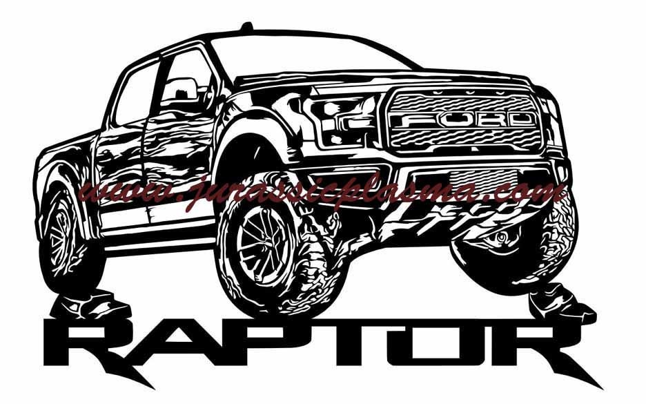 Ford Raptor con logotipo DXF archivo SVG para plasma láser - Etsy México