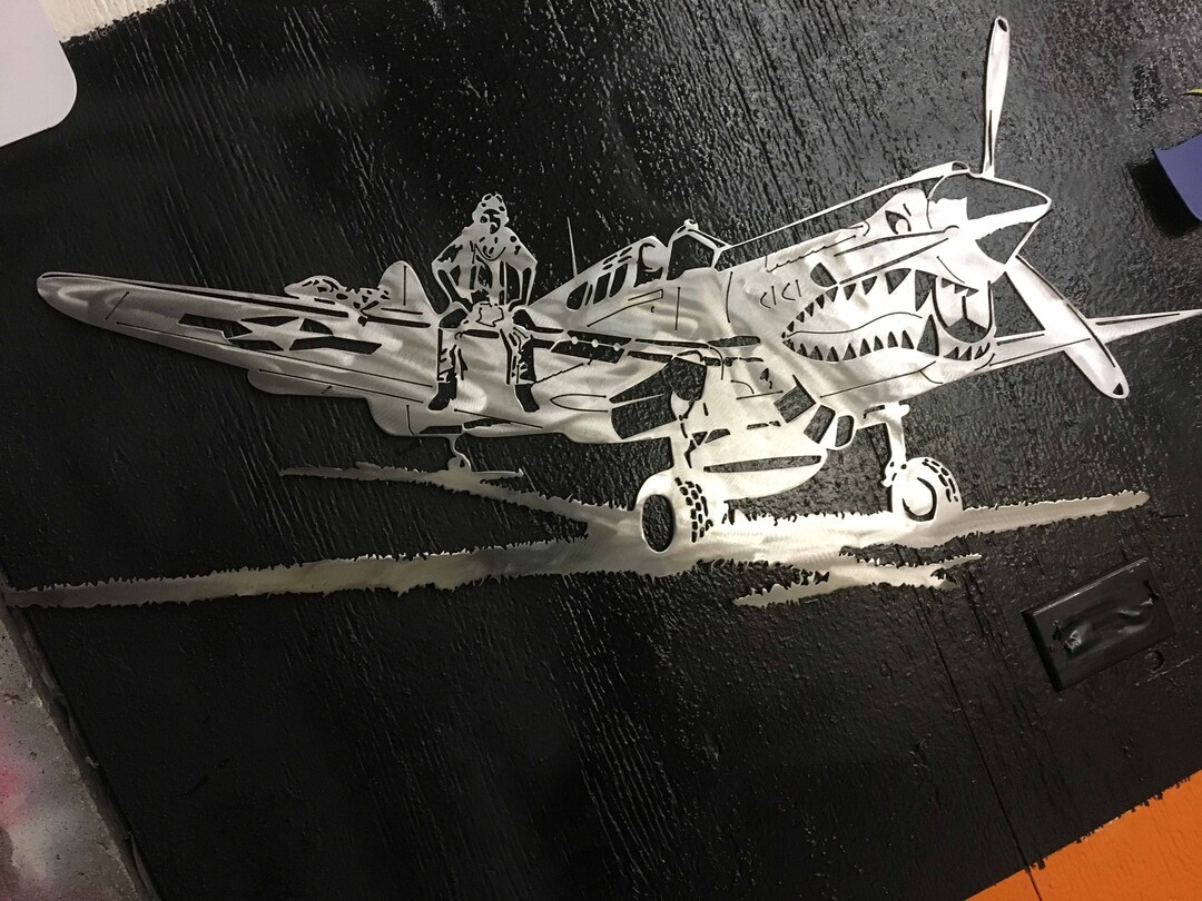 P-40 Warhawk War Plane WWII Pilot DXF Svg File Only - Etsy Australia