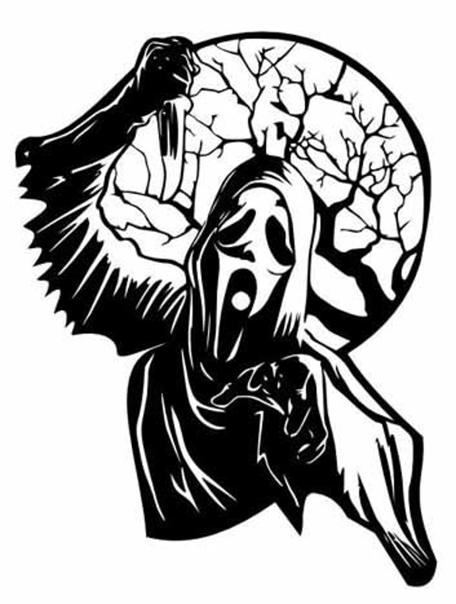 Scream Halloween Horror Scary DXF SVG File For Plasma Laser Waterjet 