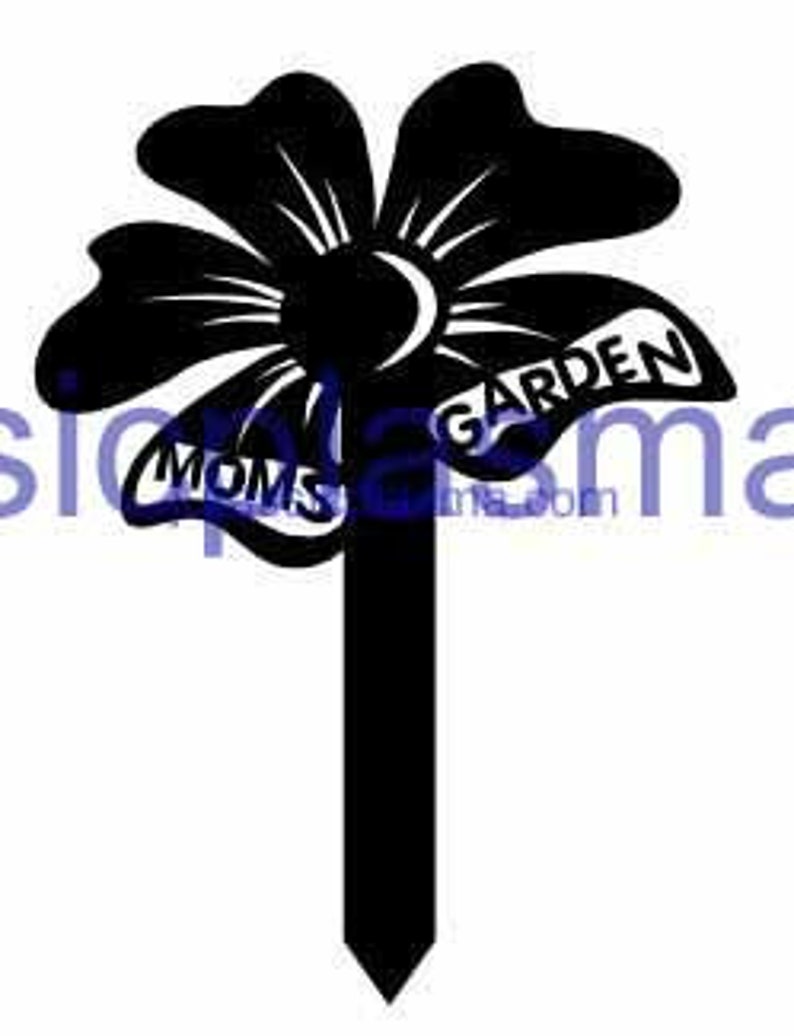 flower garden stake DXF SVG file for Plasma water jet vinyl vector laser