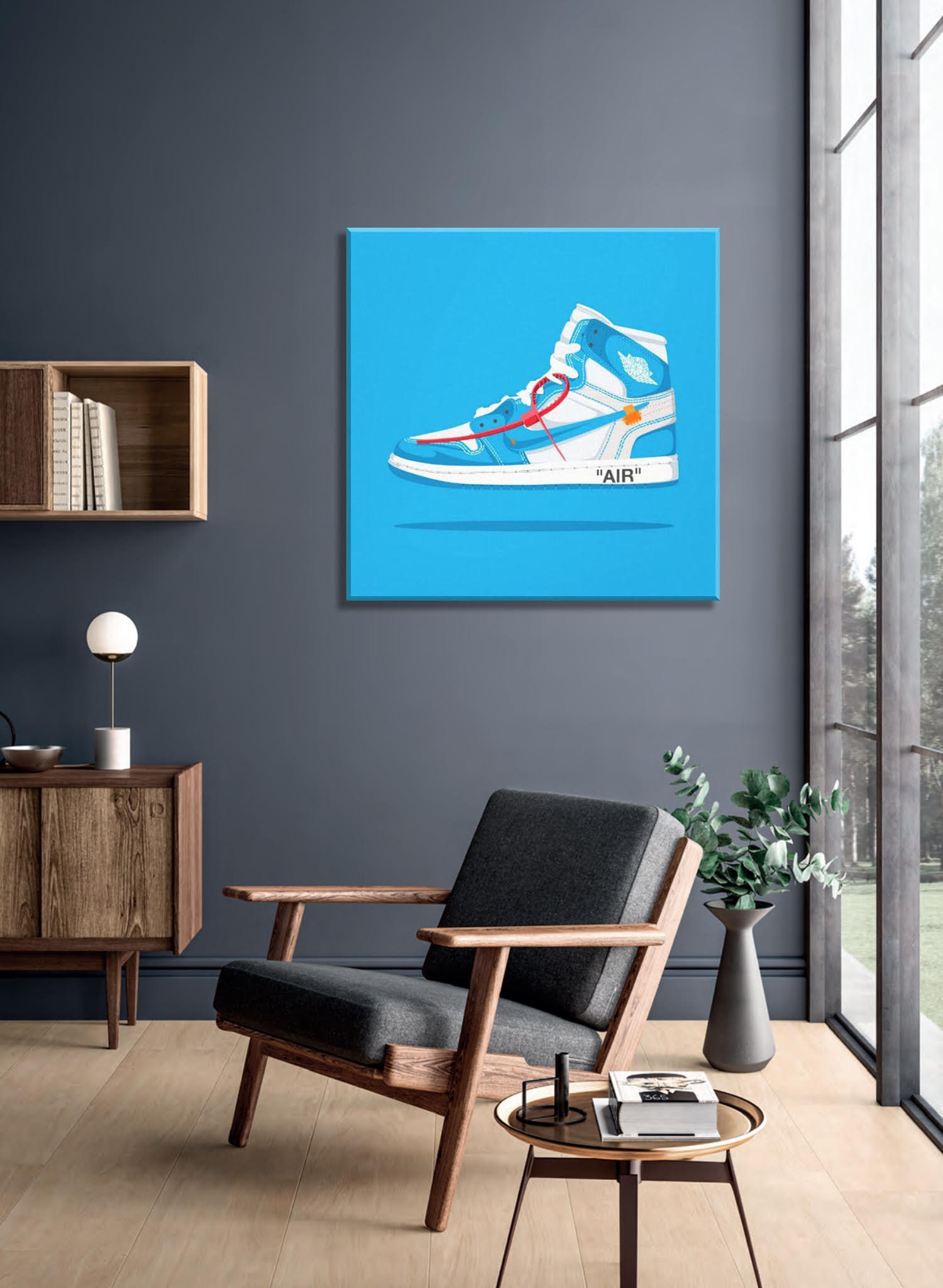 Kruis aan Ondoorzichtig moordenaar Nike Air Jordan 1s off White UNC Blue Motivational Canvas - Etsy