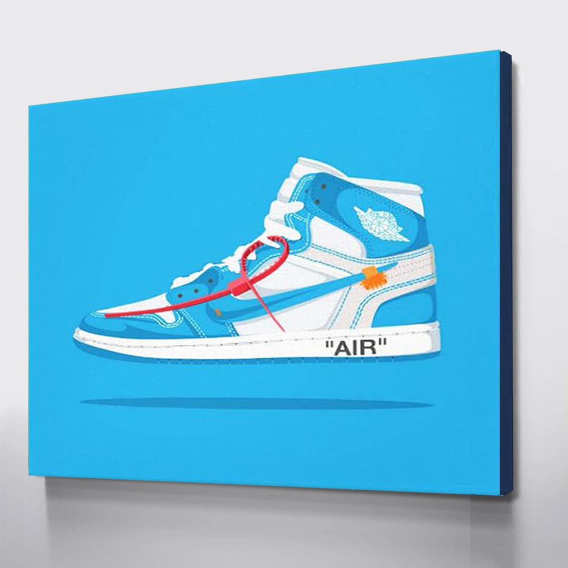 Nike Air Jordan 1s off White UNC Blue Motivational Canvas - Etsy