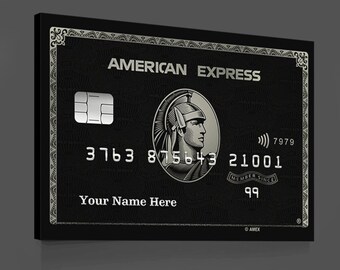 Black Card American Express Motivational Canvas Artwork Home Office Decor  High Quality Framed Unframed Life Time Warranty 
