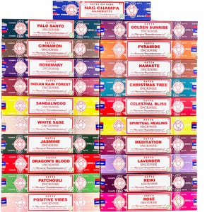 Satya Incense Sticks - Original Nag Champa - Many Fragrances - Buy 3, Get 1 Free