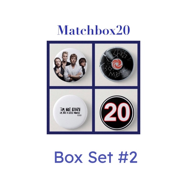 MATCHBOX 20 Box Set #2/Set (4) /Badge Toppers/Badge Reel/Buttons/Magnets
