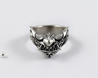 Samurai Mask V2 Ring - Mempo Mask - Oni Ring