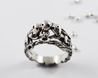 Anillo de la Familia Kodama - Anillo Unisex - Anillo Espiritual del Árbol