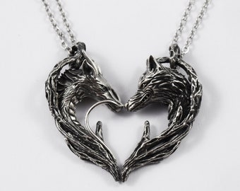 The Wolf and the River Spirit - Unisex Necklace