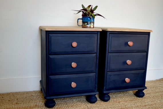 Sold Sold Sold Pair Set Of Bedside Tables With Drawers Etsy