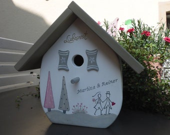 Nistkasten Meisenkasten Verabschiedungsgeschenk Vogelhaus fertig montiert