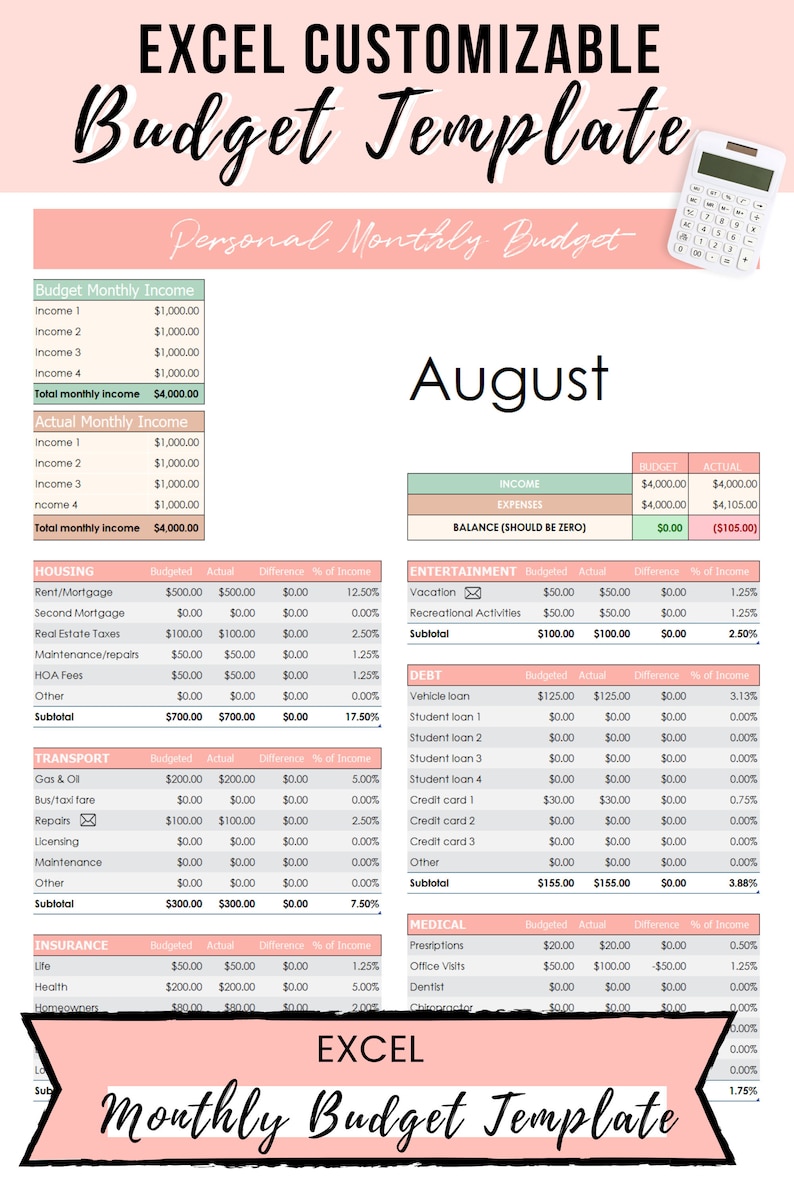 Excel Budgeting Template Reddit