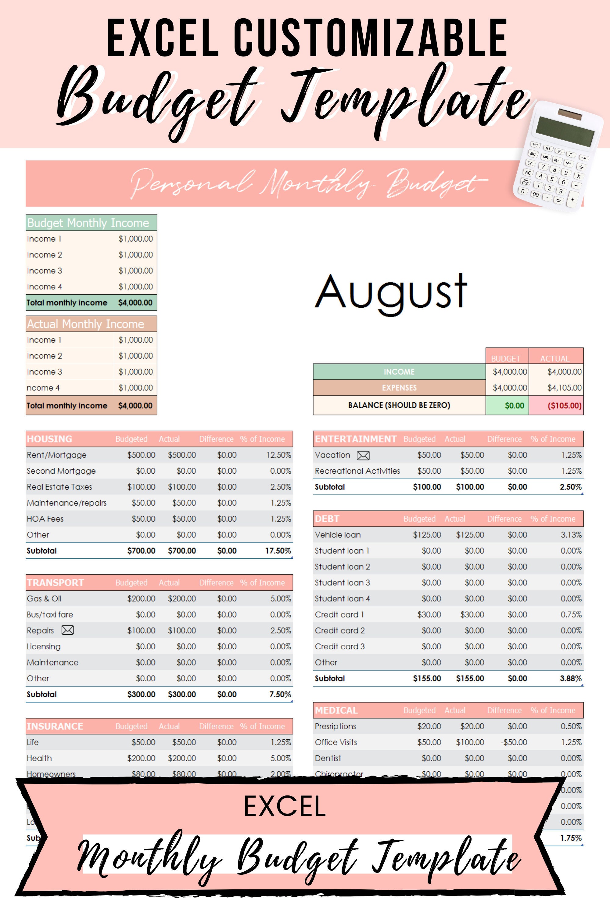 template budget excel