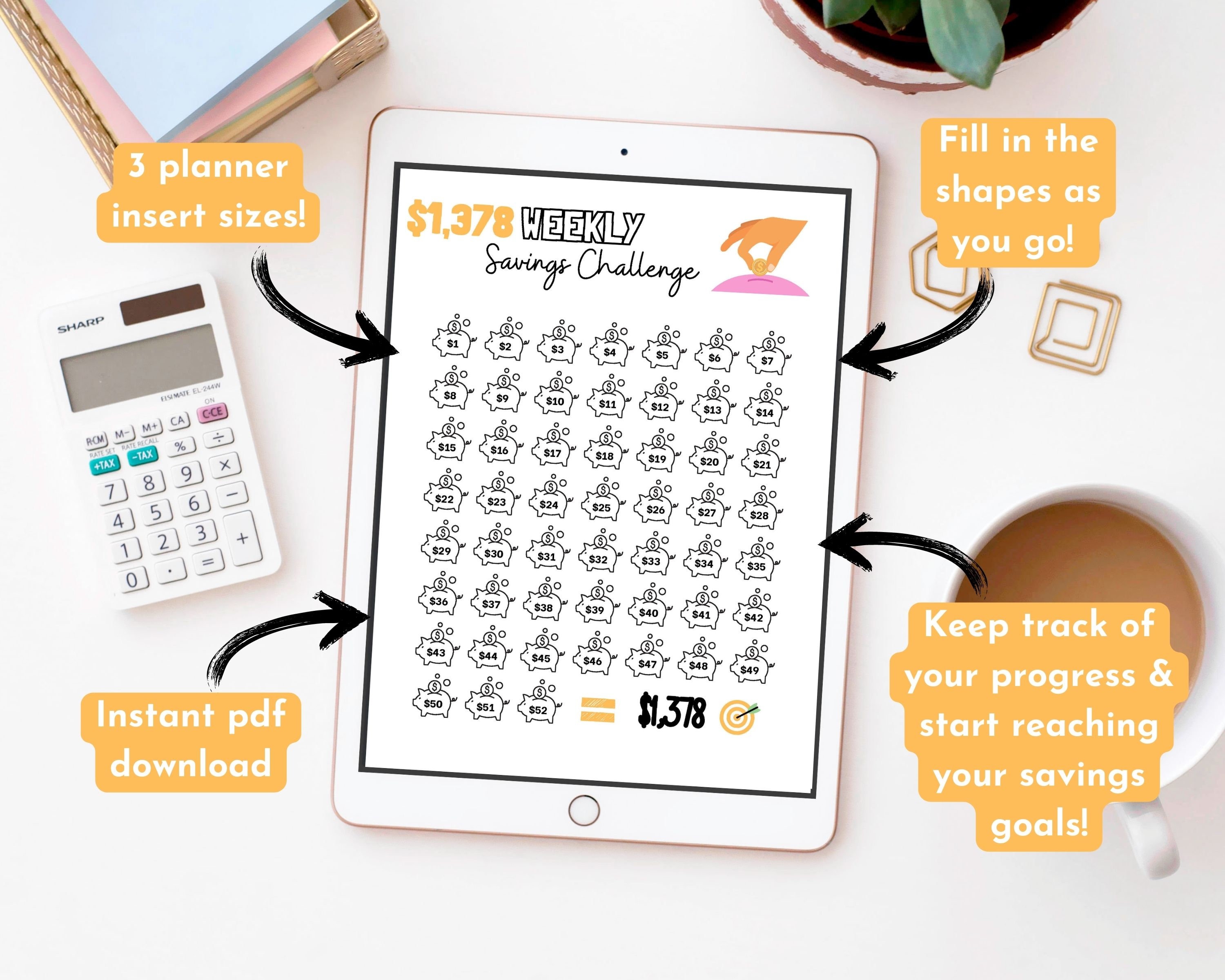 Savings Challenge Printable Savings Challenge Bundle Savings Challenge ...