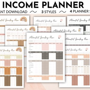 Paycheck Budget, Income Tracker, Finance Template, Budget Binder, Budget Planner Digital, Finance Printable, Finance Digital Planner