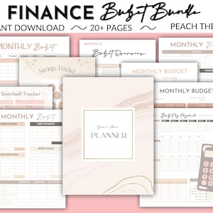 Peachy Monthly Budget Planner, Financial Planning,budget Binder