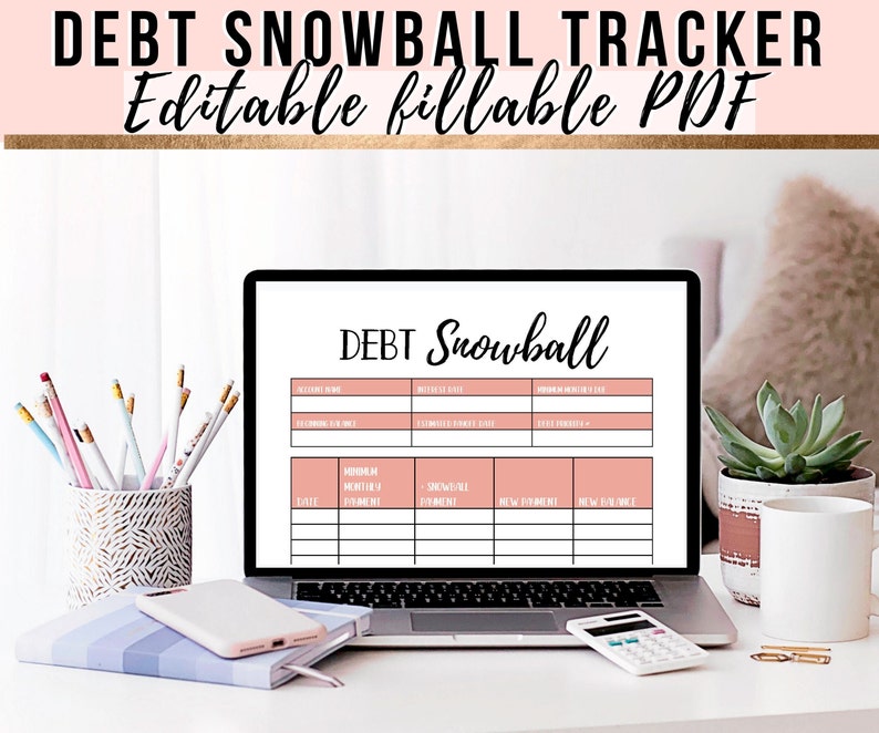 Debt Snowball Printable Dave Ramsey Debt Snowball Tracking | Etsy