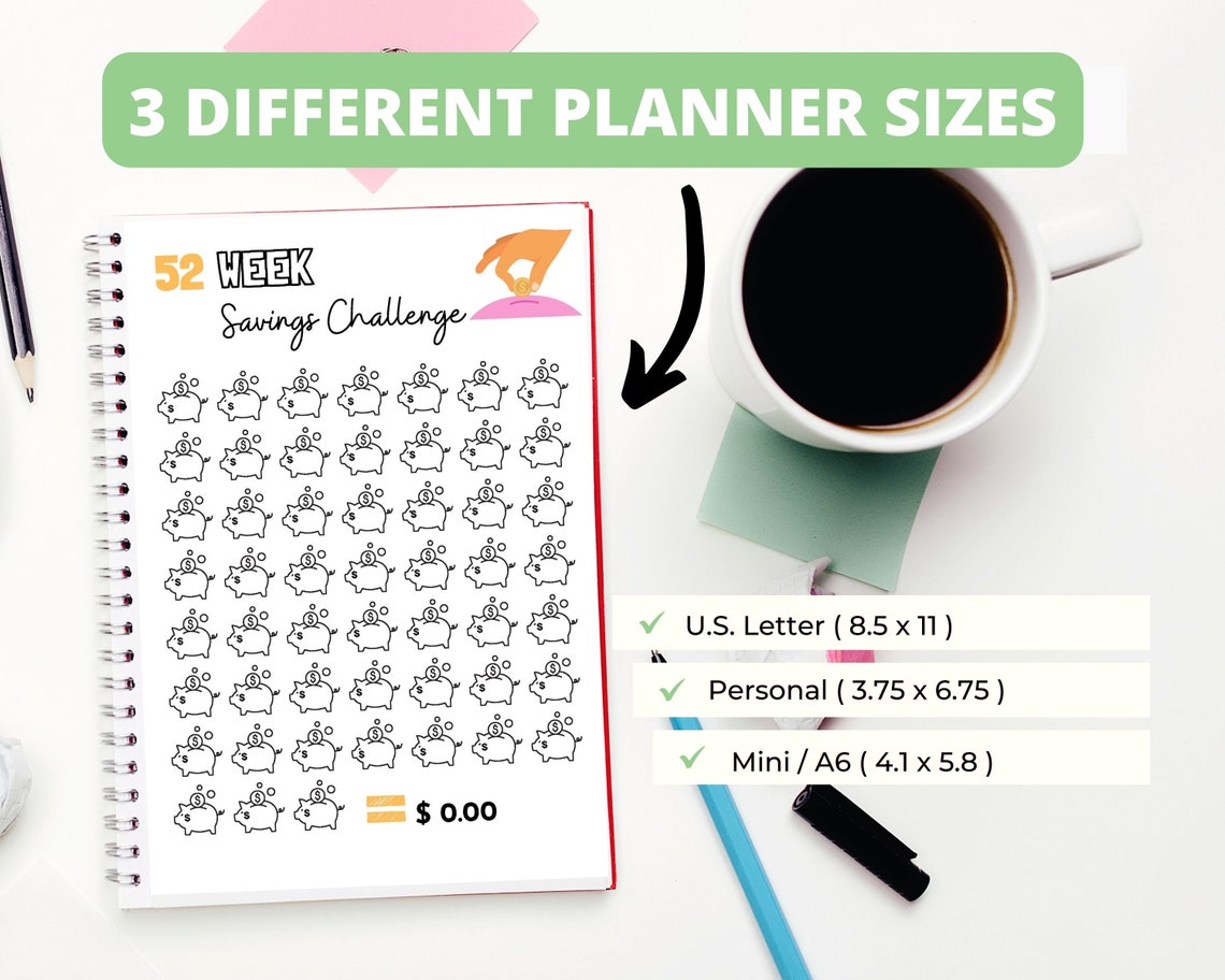 Savings Challenge Printable Savings Challenge Bundle Savings Challenge ...