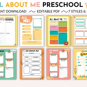 All About Me Preschool | Hello Preschool | Preschool Binder | All About Me Printable | Preschool Curriculum | Homeschool Printables |