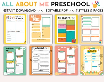 All About Me Preschool | Hello Preschool | Preschool Binder | All About Me Printable | Preschool Curriculum | Homeschool Printables |