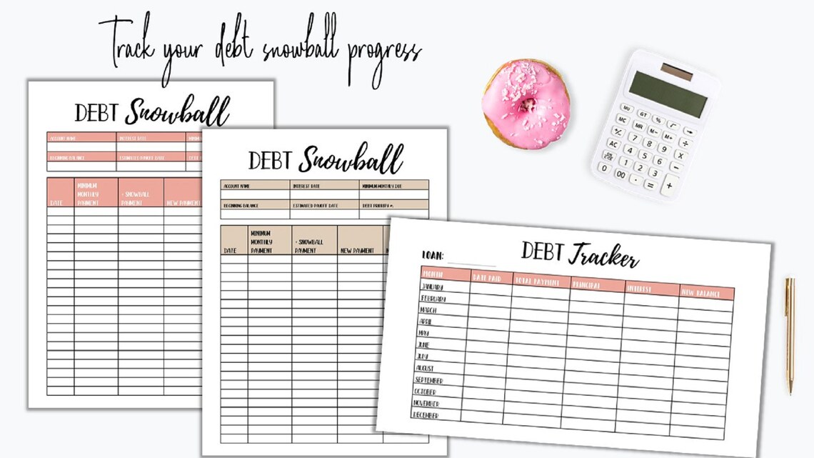 Debt Snowball Printable | Dave Ramsey Debt Snowball Tracking Sheet ...