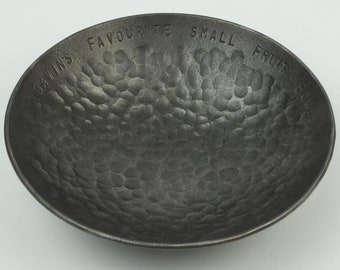 Large Stainless Steel Bowl - Hand Made Hammered Texture Dish - jewellery Dish for her - Hand Made Key dish - personalised metal bowl for him