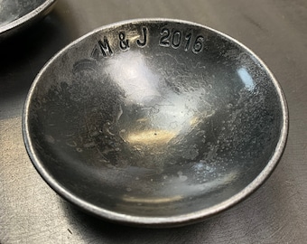 6th wedding anniversary gift - Iron Bowl - Iron anniversary Gift - Personalised Gift for her - Iron Ring Bowl - Extra Small Ring Dish