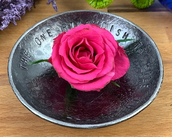 Hand Made Wedding Ring Dish -Iron Bowl for 6th Anniversary gift - small Dish - jewellery bowl for her - Forged Iron Bowl- Iron Gift for him