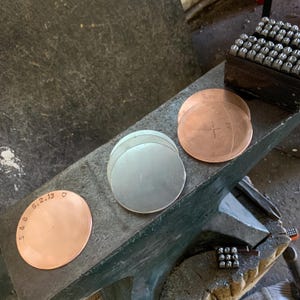 Copper Ring Dish - TALLY MARK Of 7 Years option - X Small jewellery Dish - 7 I STILL Do Wedding Anniversary Gifts - Copper Personalised Gift image 5
