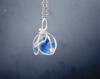 Handmade Blue fluorite necklace,personalized rainbow fluorite crystals,raw fluorite stone necklaces,Rough Fluorite pendant,fluorspar jewelry