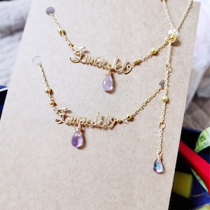 Custom Name Necklace,Amethyst,Personalized Name Necklace,new mom necklace,family necklace,kids name necklace,Mother Day Jewelry,Gift for Her