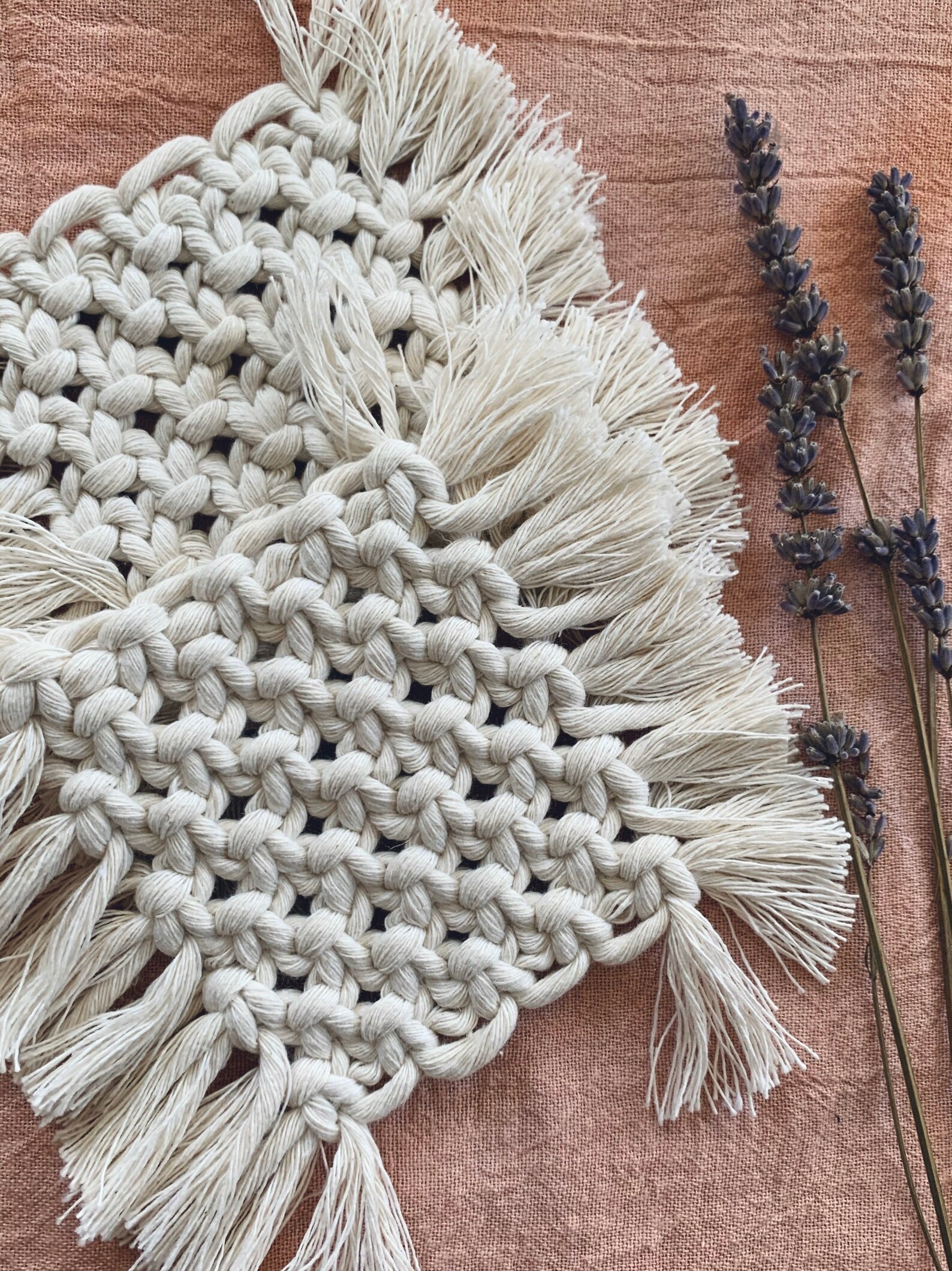 Macrame Boho Fringe Coasters Macrame Coaster Etsy