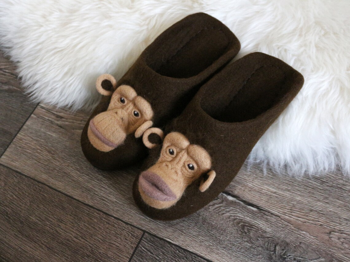 mens monkey slippers