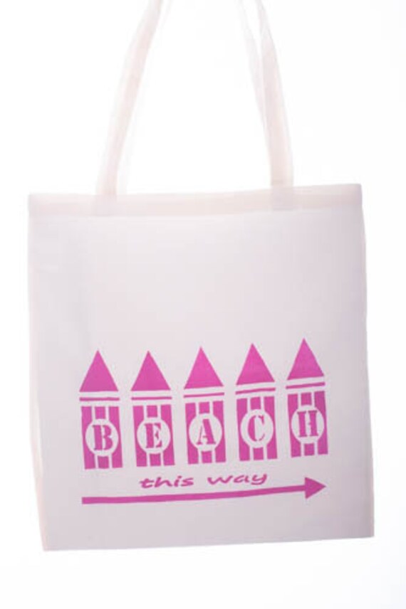 pink beach tote