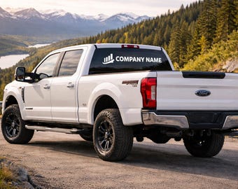 Custom Vinyl Truck Decal | Car Window Sticker | Business Logo & Personalized Windshield Banner