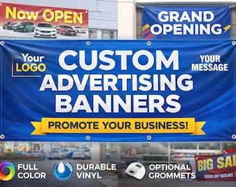Custom Advertising Banner | Business Vinyl Banner | Personalized Outdoor Banner | Promotional Sign for Events & Businesses