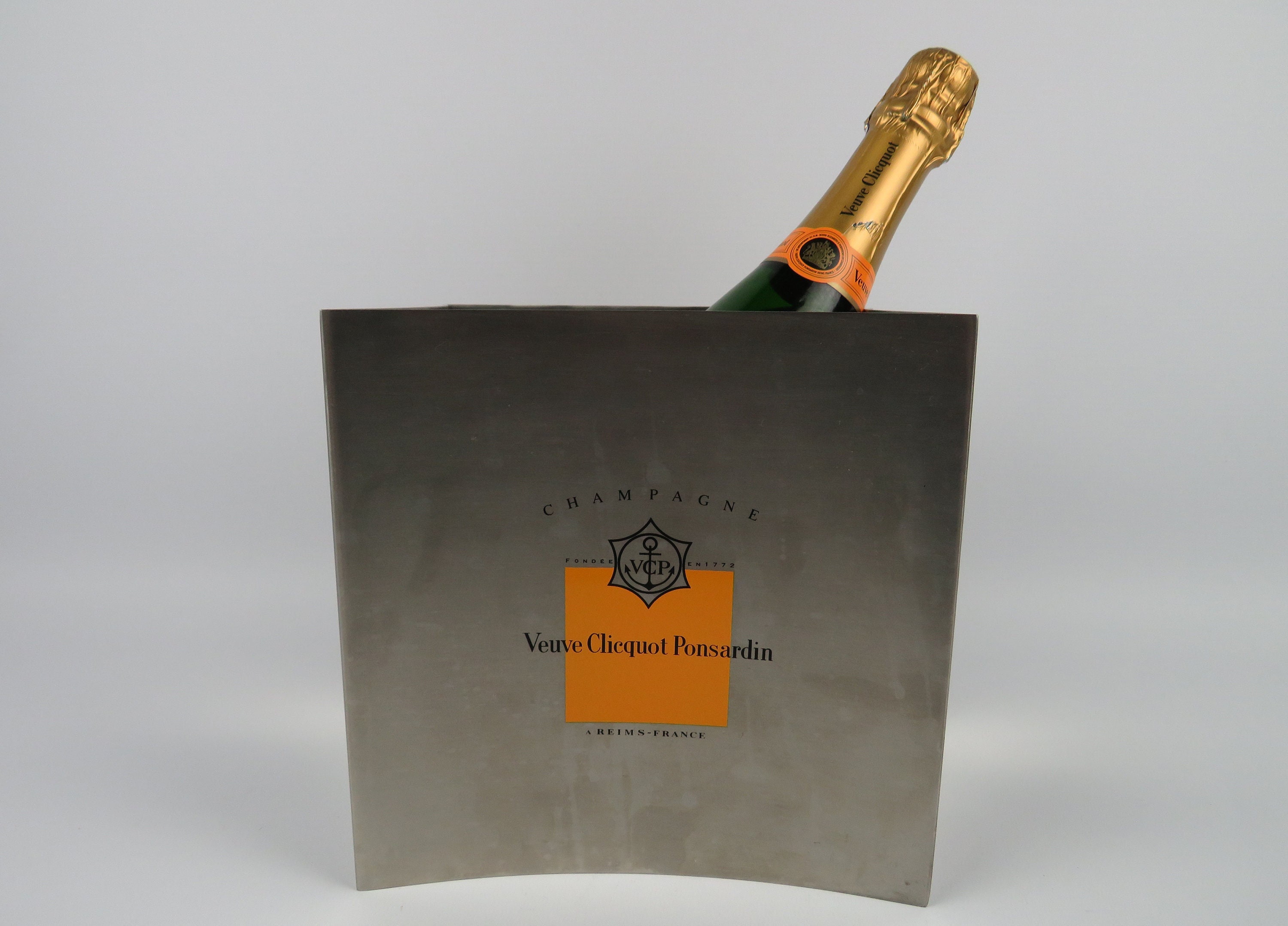 Seau à Champagne Veuve Clicquot Vintage, Seau Glace Carré Vcp Design Pablo Reinoso, Cadeau Amateur d
