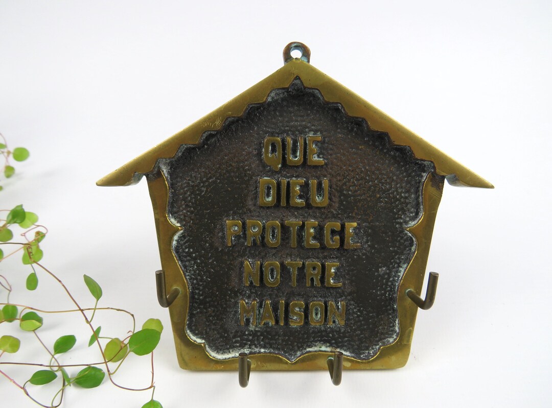 Bronze Key Holder for Wall may God Bless Our Home Etsy