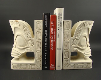 HUGE Tiki bookends, Pair of polynesian wooden Tiki statues, Marquesas Tahiti tribal totem, Wood carving teko teko, Tiki god statues XXL