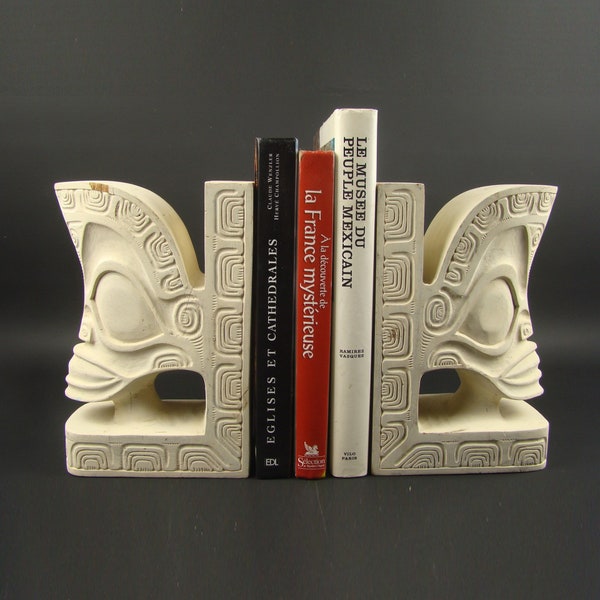 HUGE Tiki bookends, Pair of polynesian wooden Tiki statues, Marquesas Tahiti tribal totem, Wood carving teko teko, Tiki god statues XXL