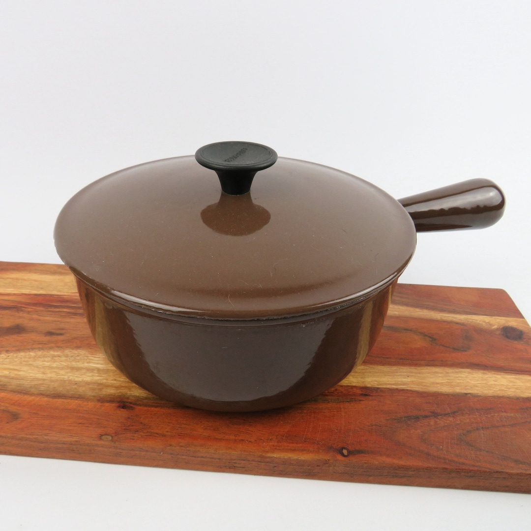 Poêle fonte émaillée manche bois 28 cm - Chasseur