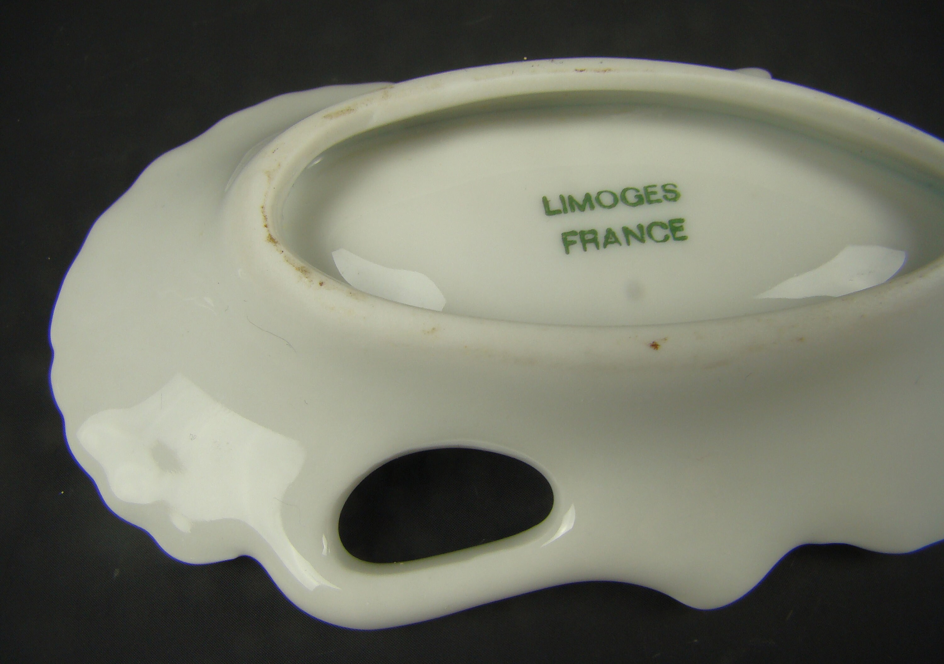 Limoges leaf trinket dishes White porcelain leaf shaped pin Etsy