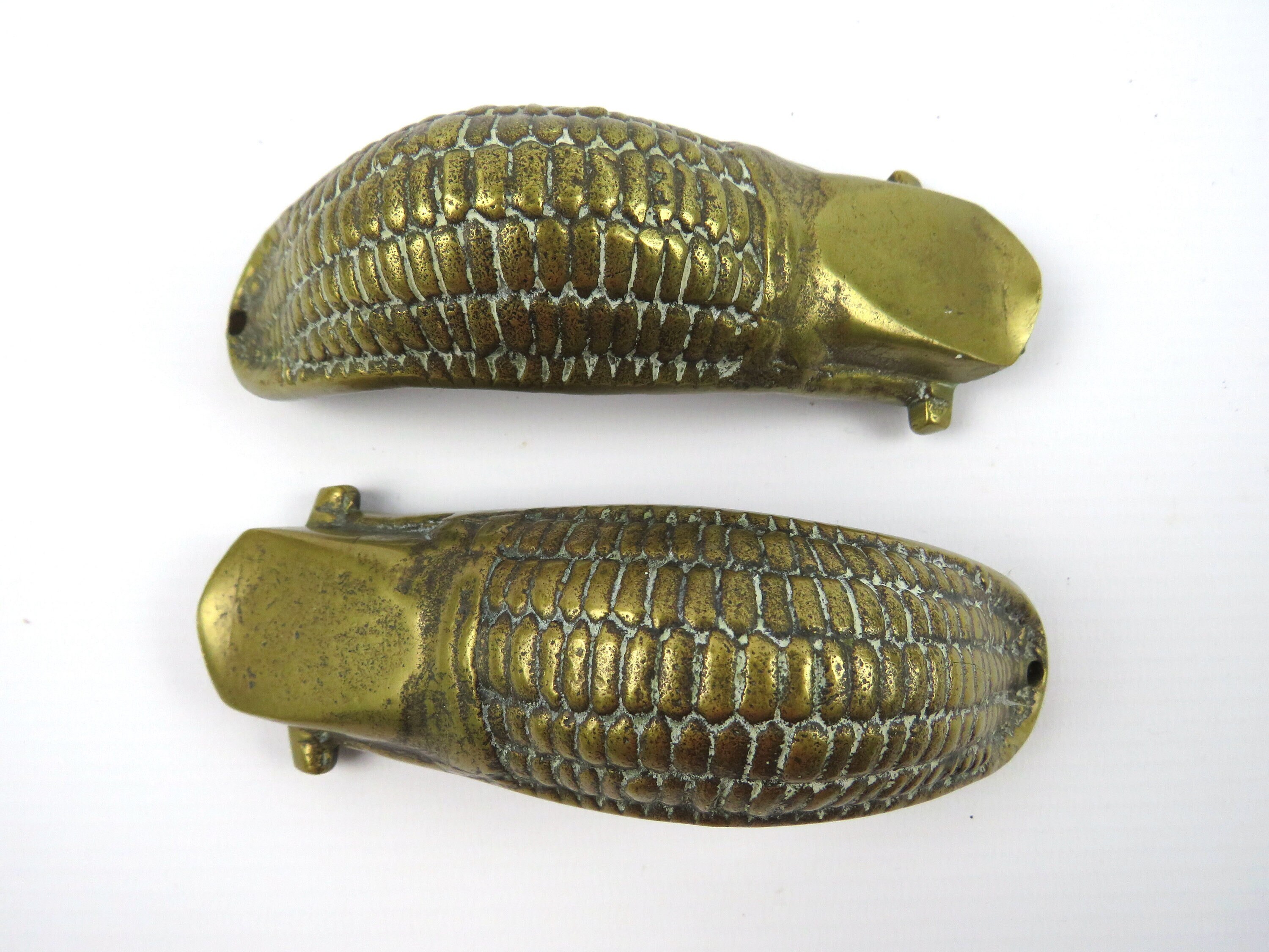 Anciens Frontons en Bronze Set de 2, Garnitures Tiroirs Commodes Meubles Antiques Français, Ormolu D