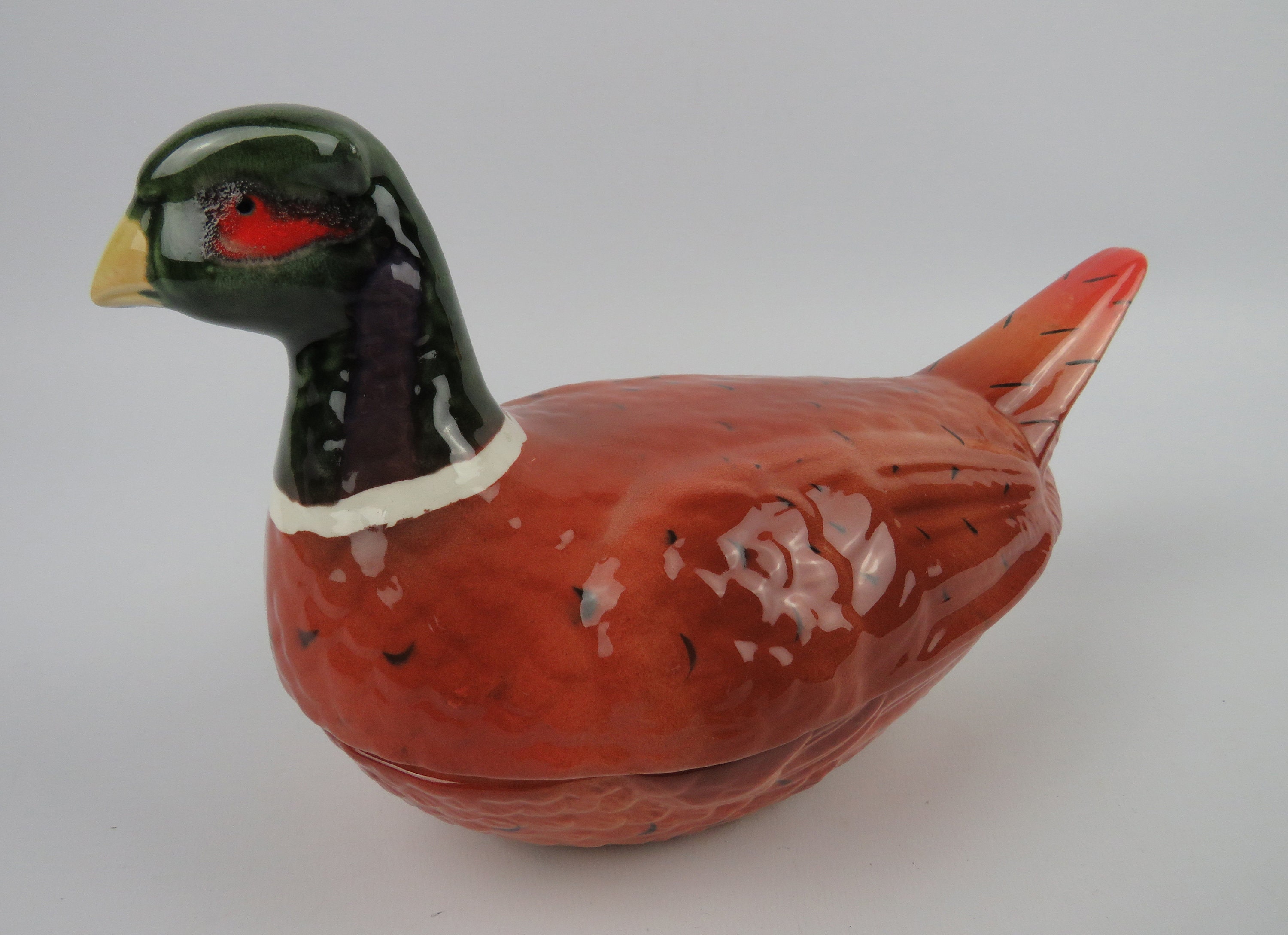 Terrine Michel Caugant Faisan, Plat à Pâté en Forme de Faisan, Pot Couvert Animal, Terrine Zoomorphe